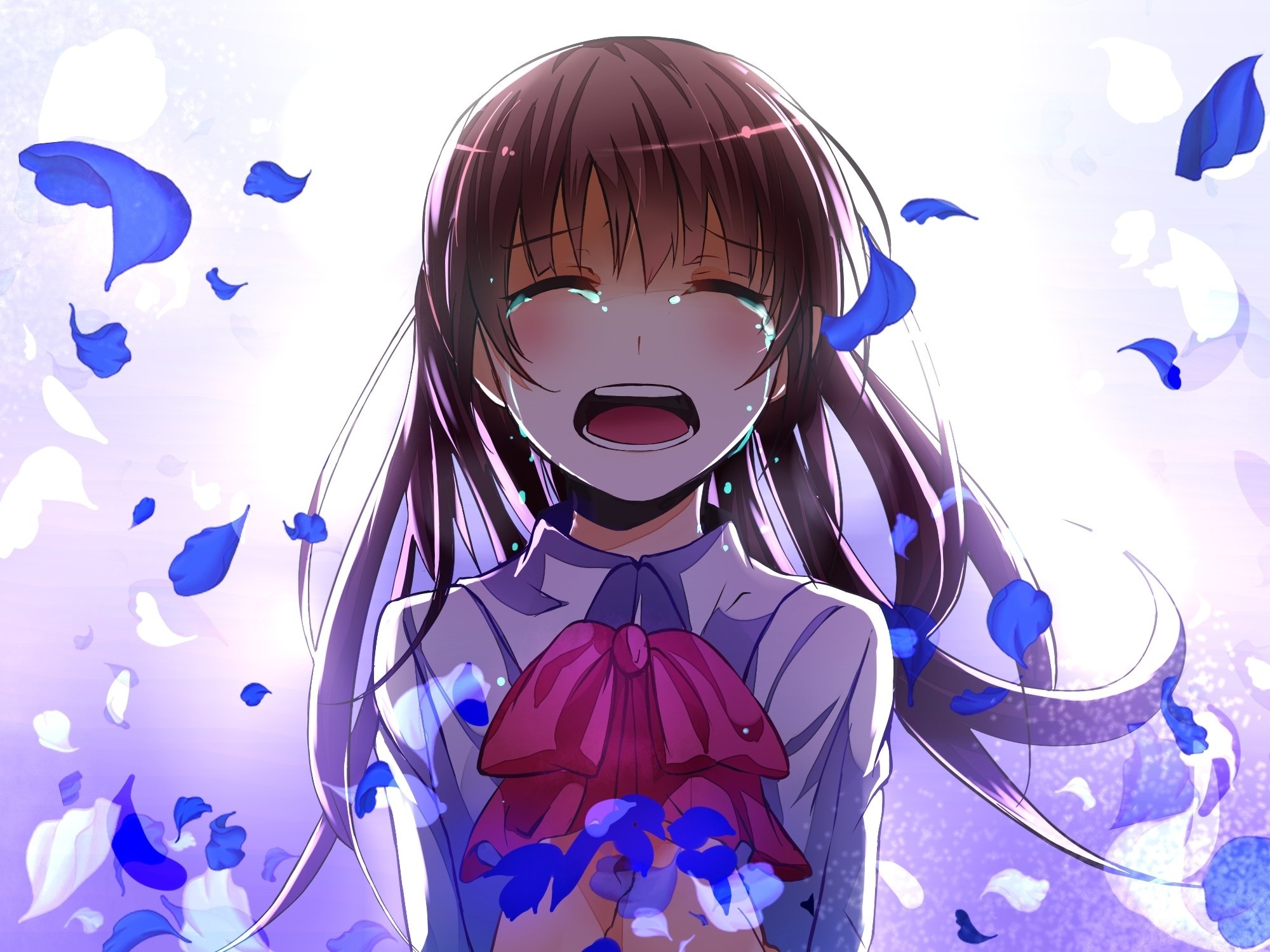 Wallpaper Tears Anime Girl Crying Resolution 2000x1500 Wallpx | Hot Sex ...