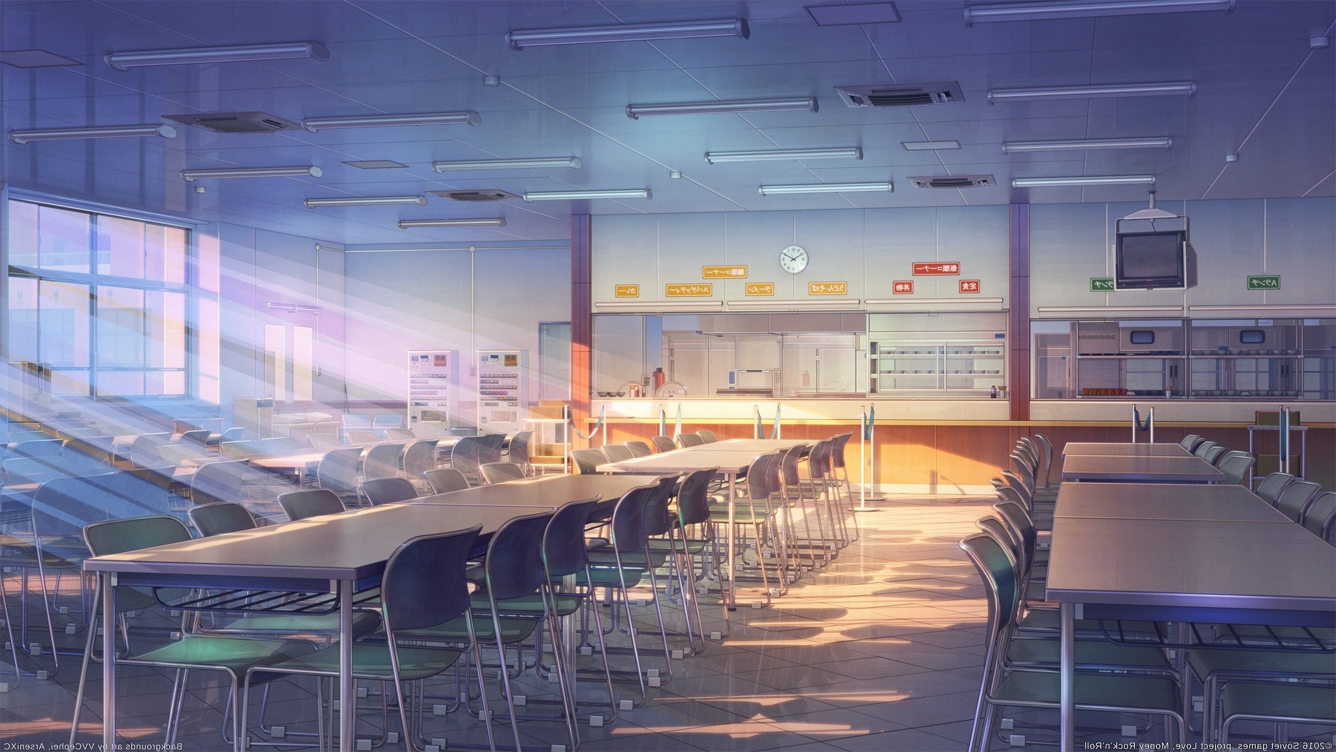 Plantas de fundo estilo anime café cafeteria jantar jantar generativo ai |  Foto Premium