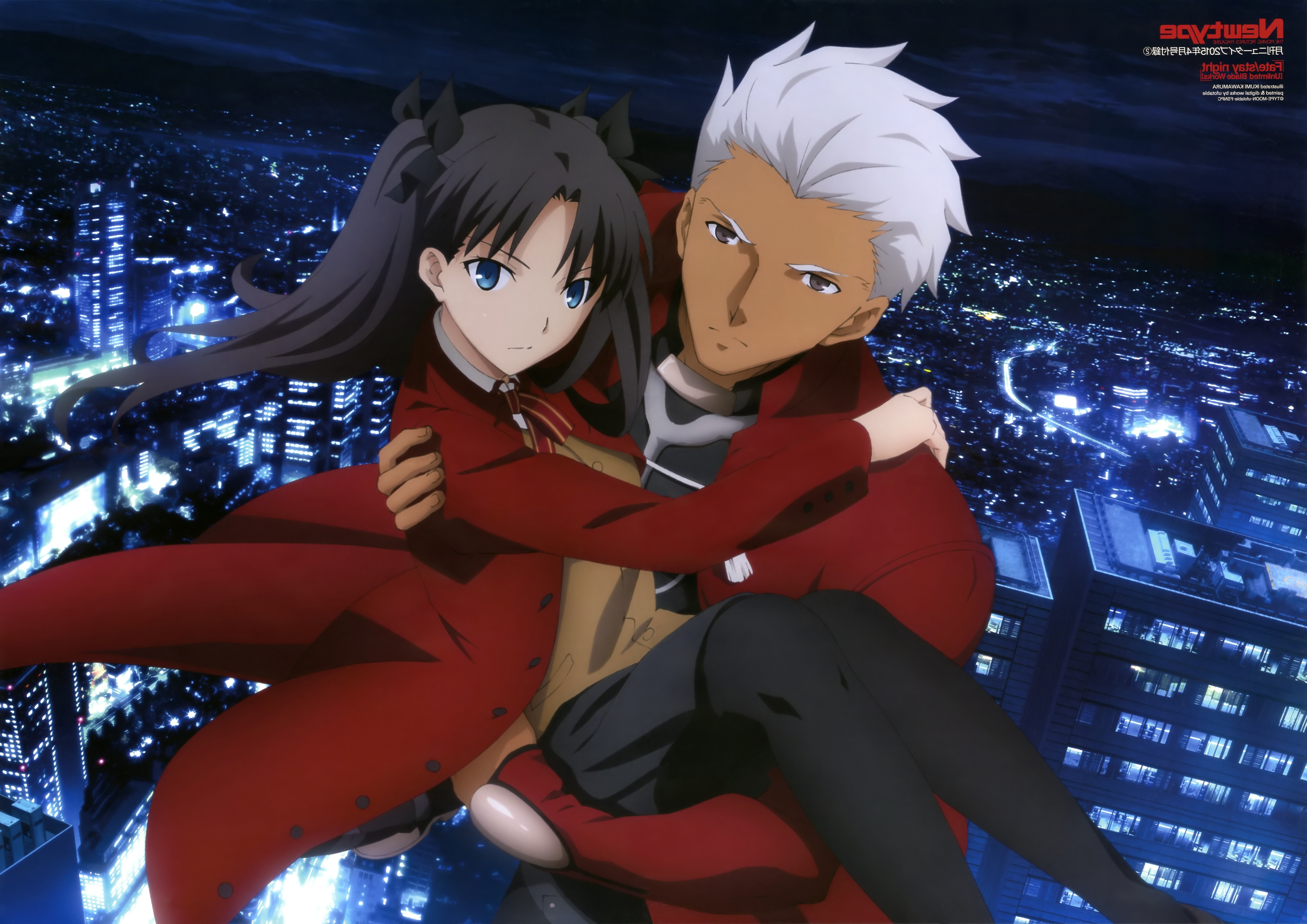 Wallpaper Archer Princess Carry Rin Tohsaka Fate Stay Nightː Unlimited Blade Works Resolution 7095x5018 Wallpx