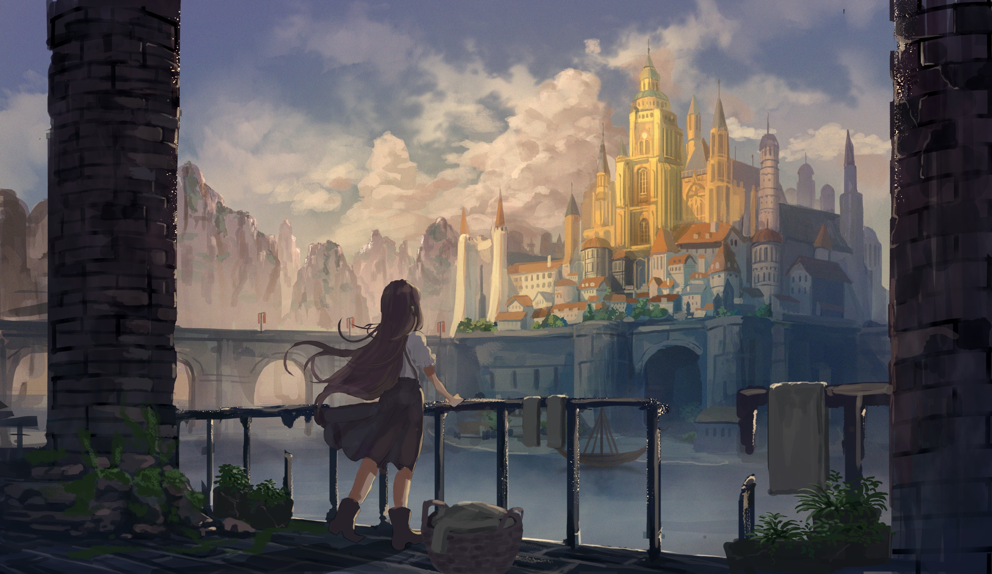 fantasy sky castle