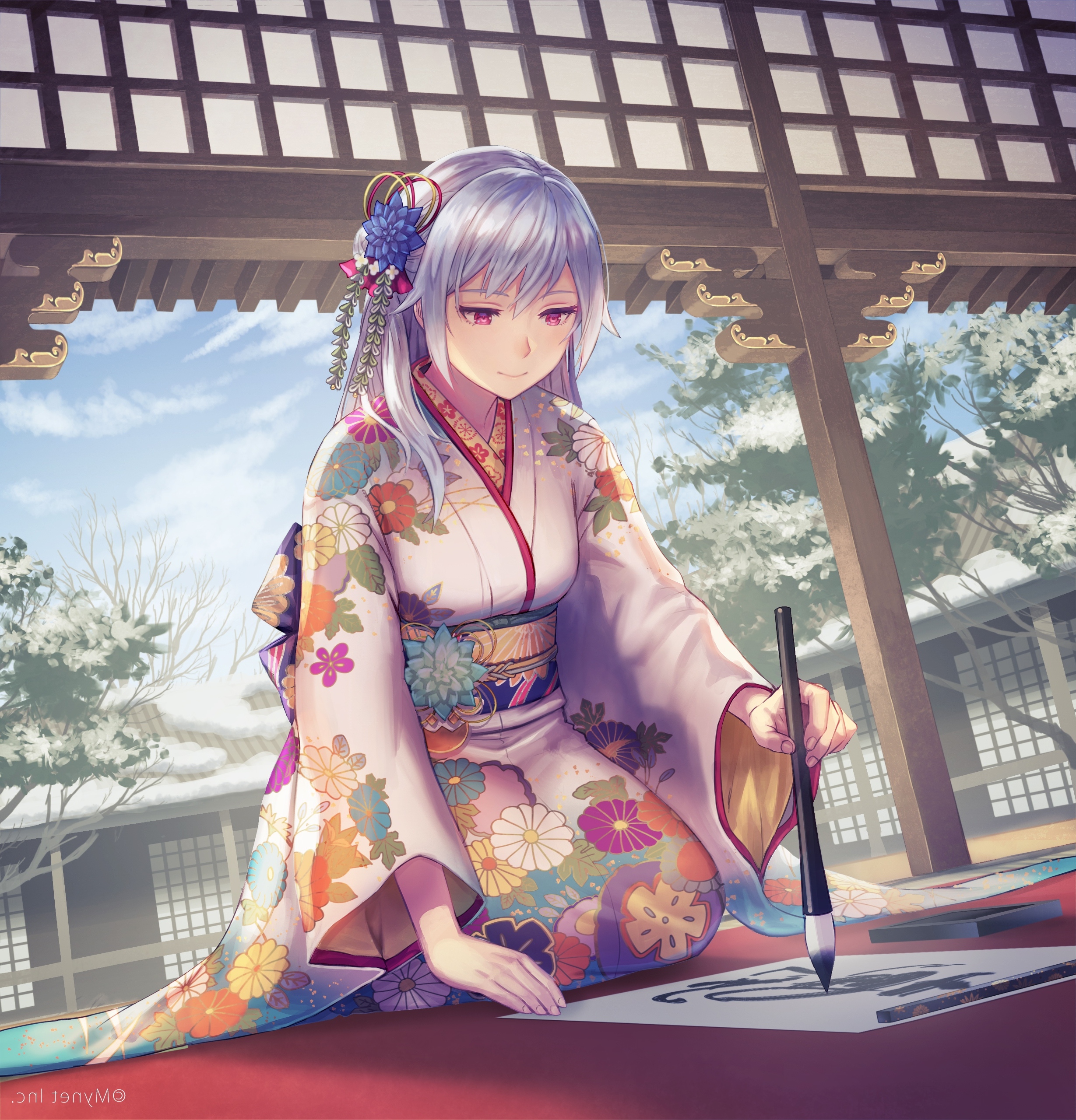 Девушка в кимоно