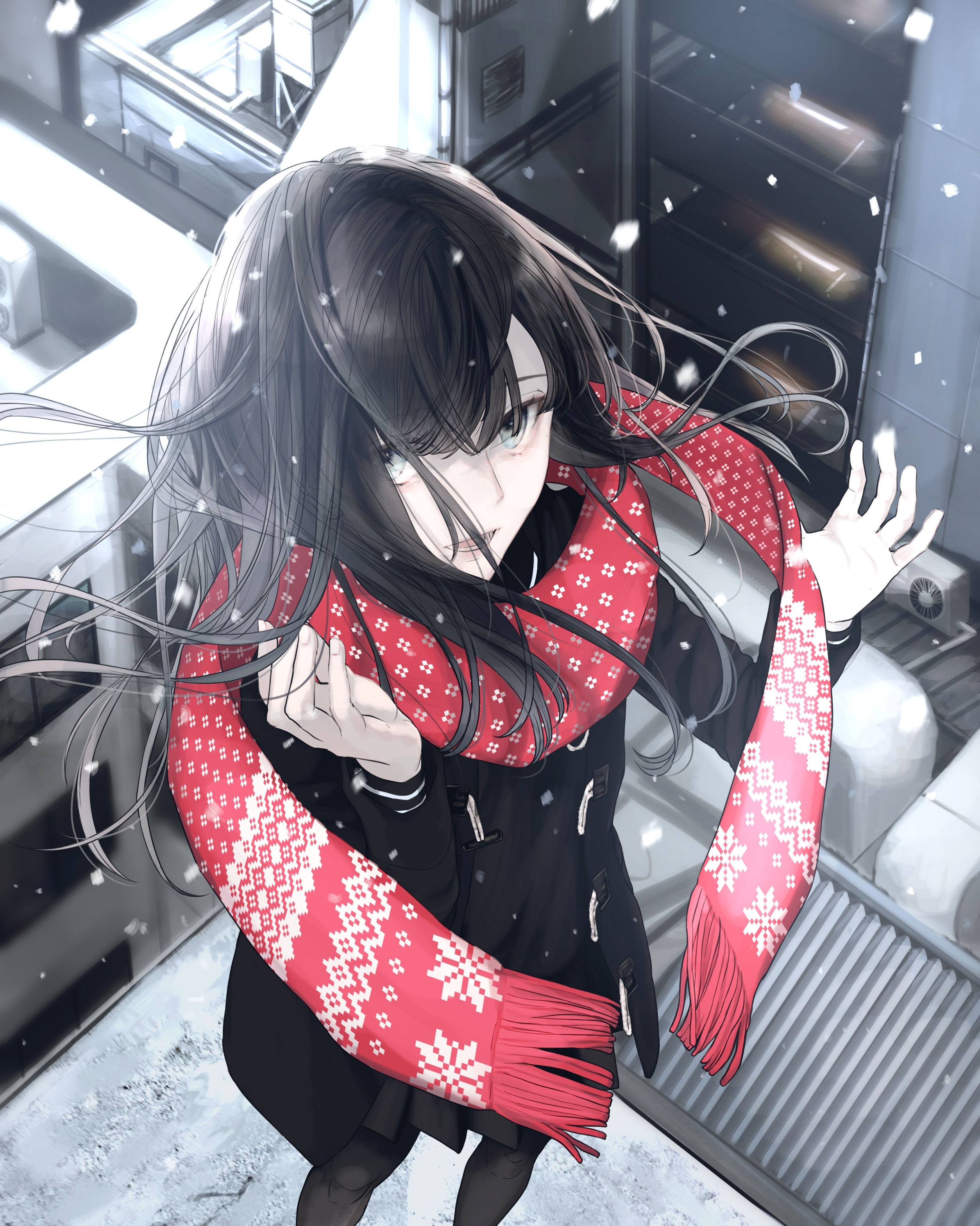 Wallpaper red scarf, beautiful, autumn, anime girl desktop wallpaper, hd  image, picture, background, e97766 | wallpapersmug