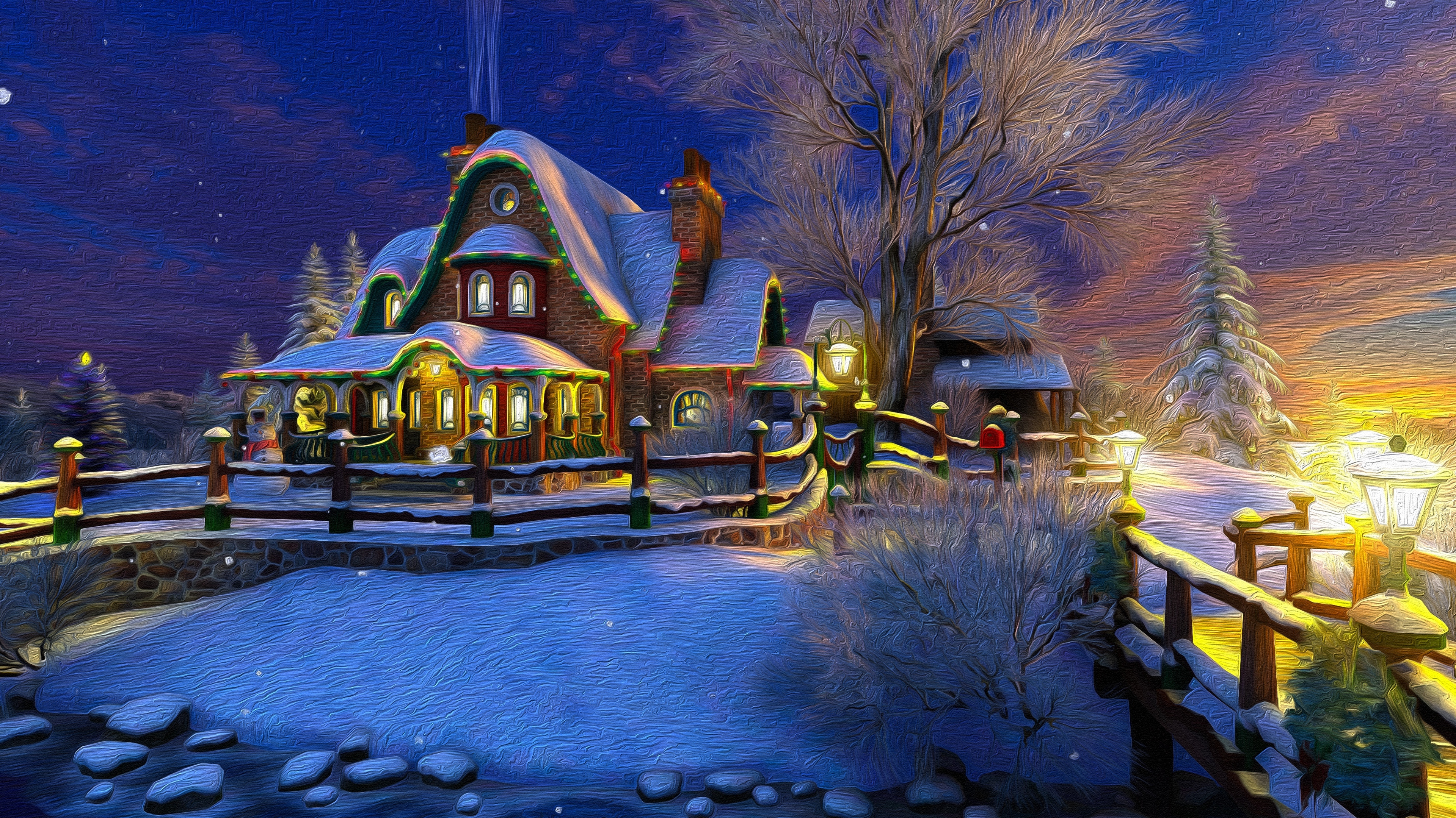 Сказочный новый год слушать. Зимний домик. Новогодняя деревня. Новогодний пейзаж. Сказочный домик зимой.