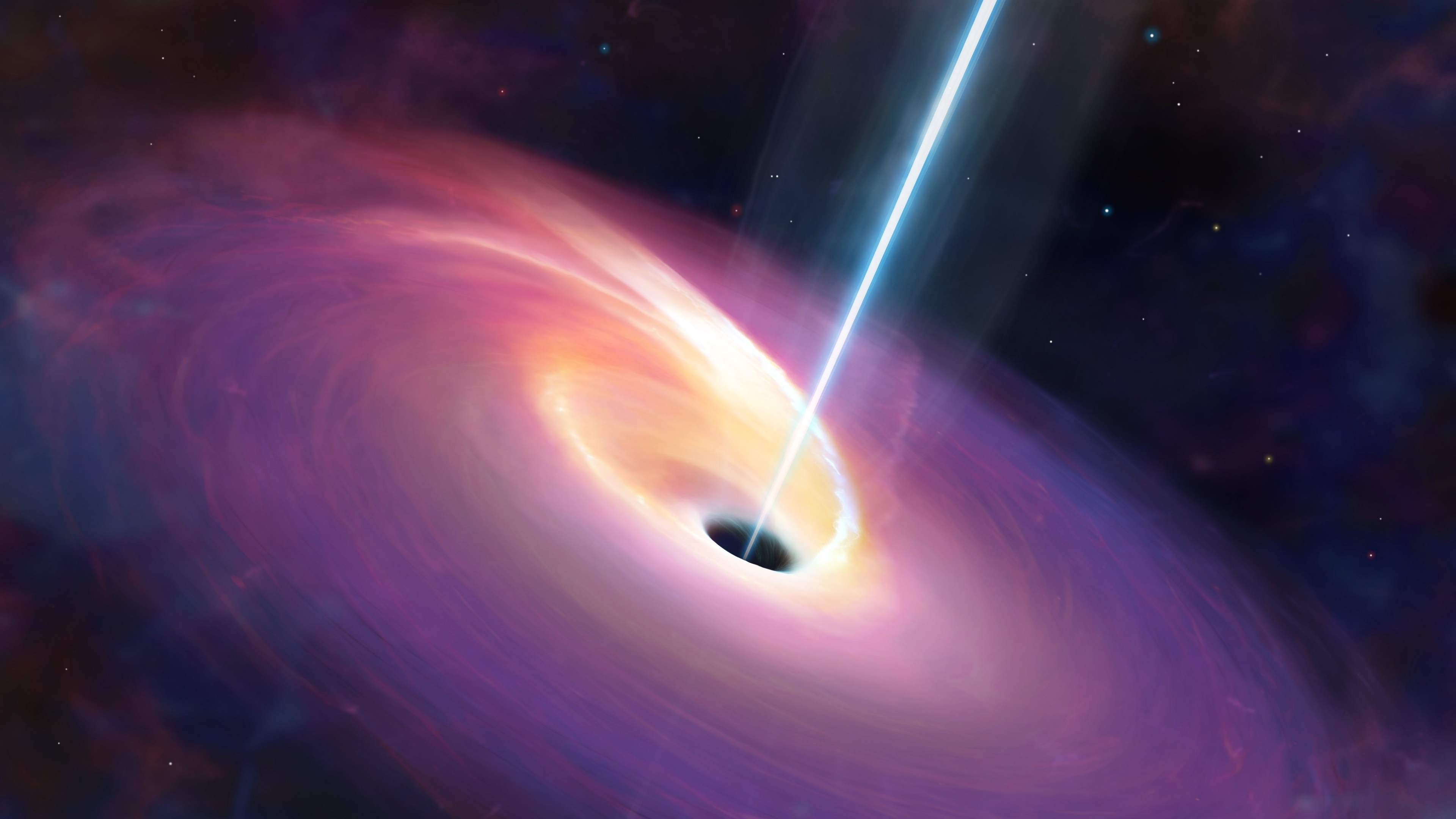 Wallpaper Galaxy, Universe, Black Hole, Laser Shot - Resolution ...