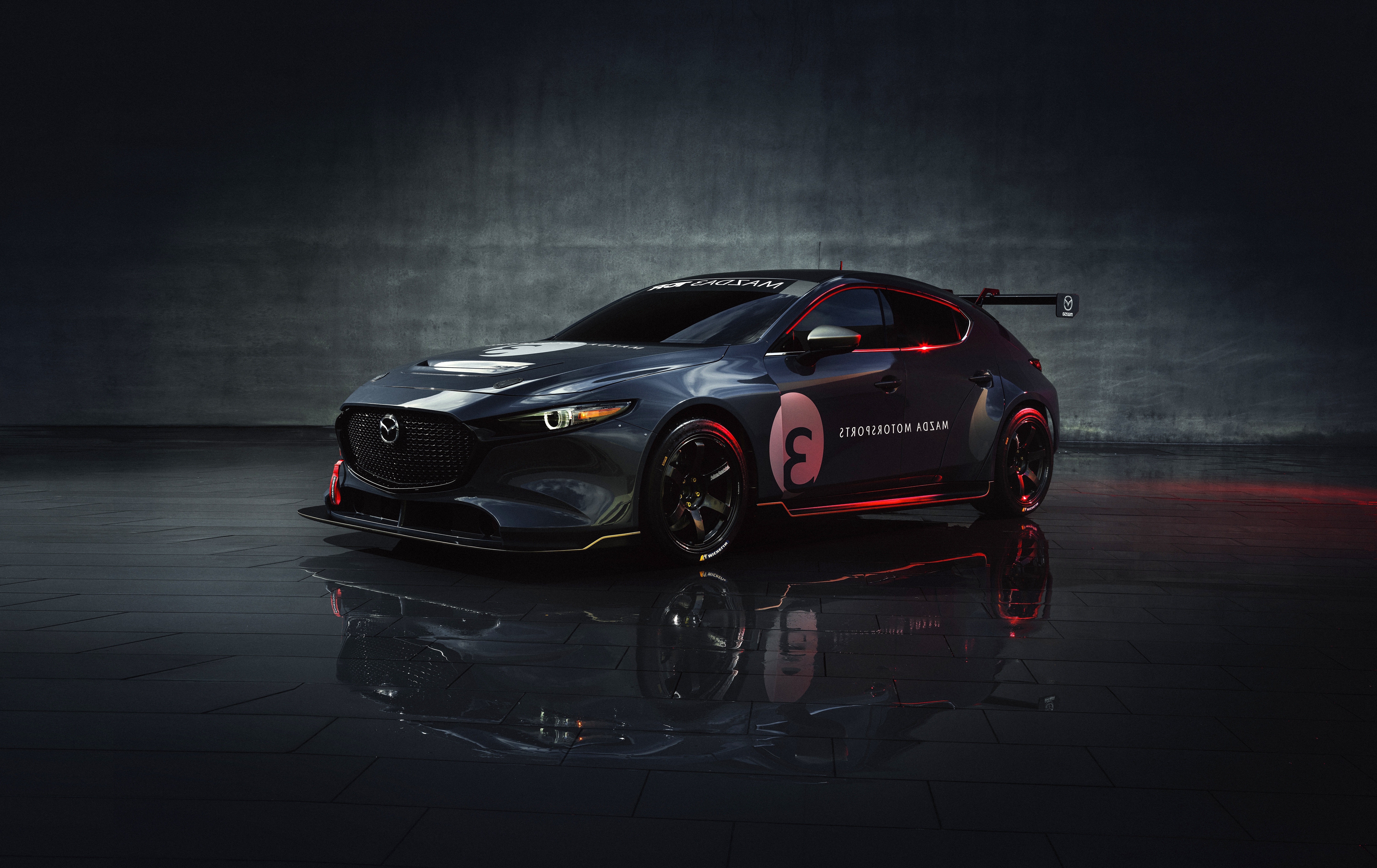 Wallpaper Racing Cars Mazda 3 Tcr Side View Resolution 6000x3784 Wallpx