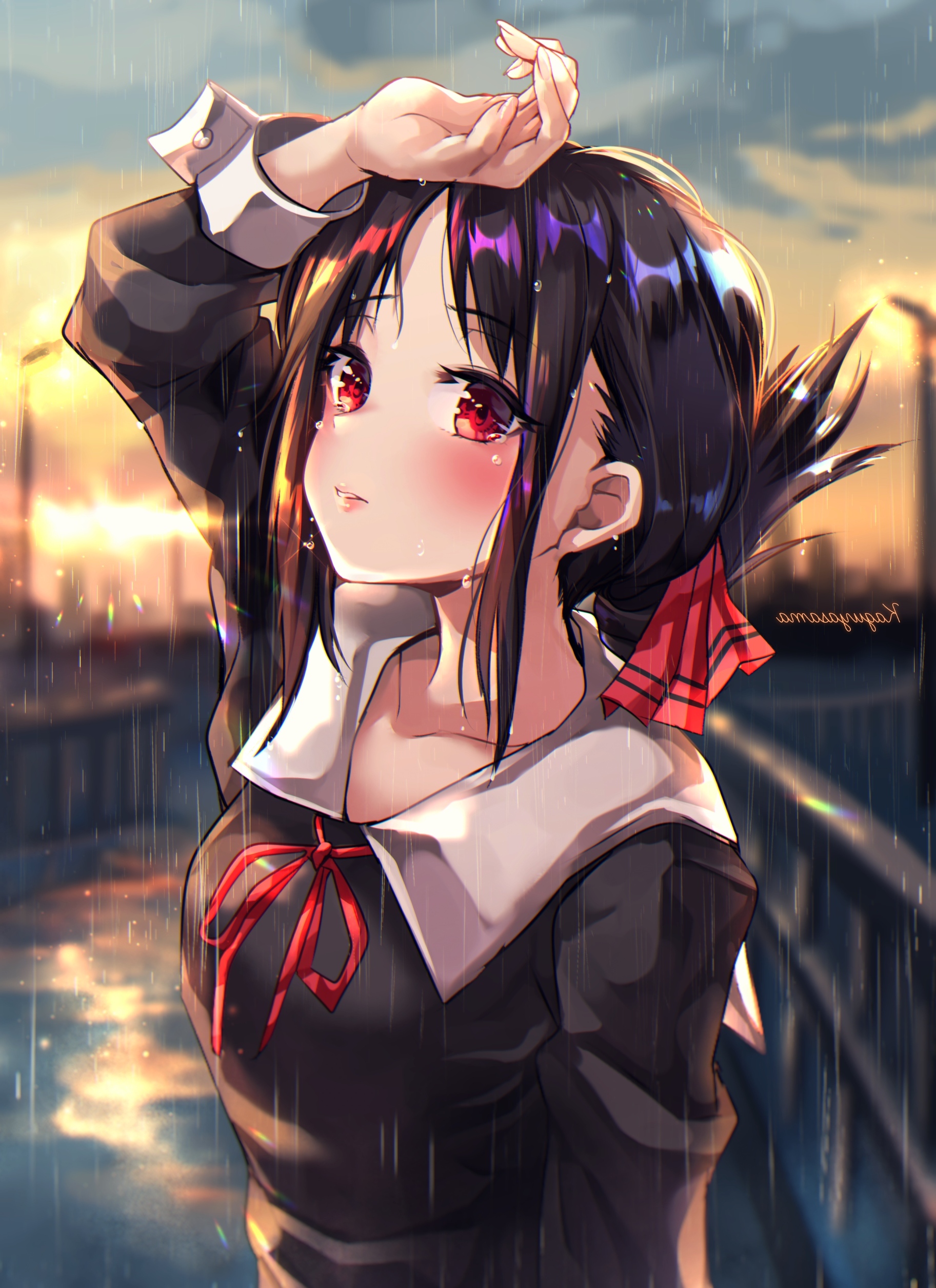 Shinomiya kaguya, school uniform, kaguya-sama wa kokurasetai: tensai tachi  no renai zunousen, HD phone wallpaper