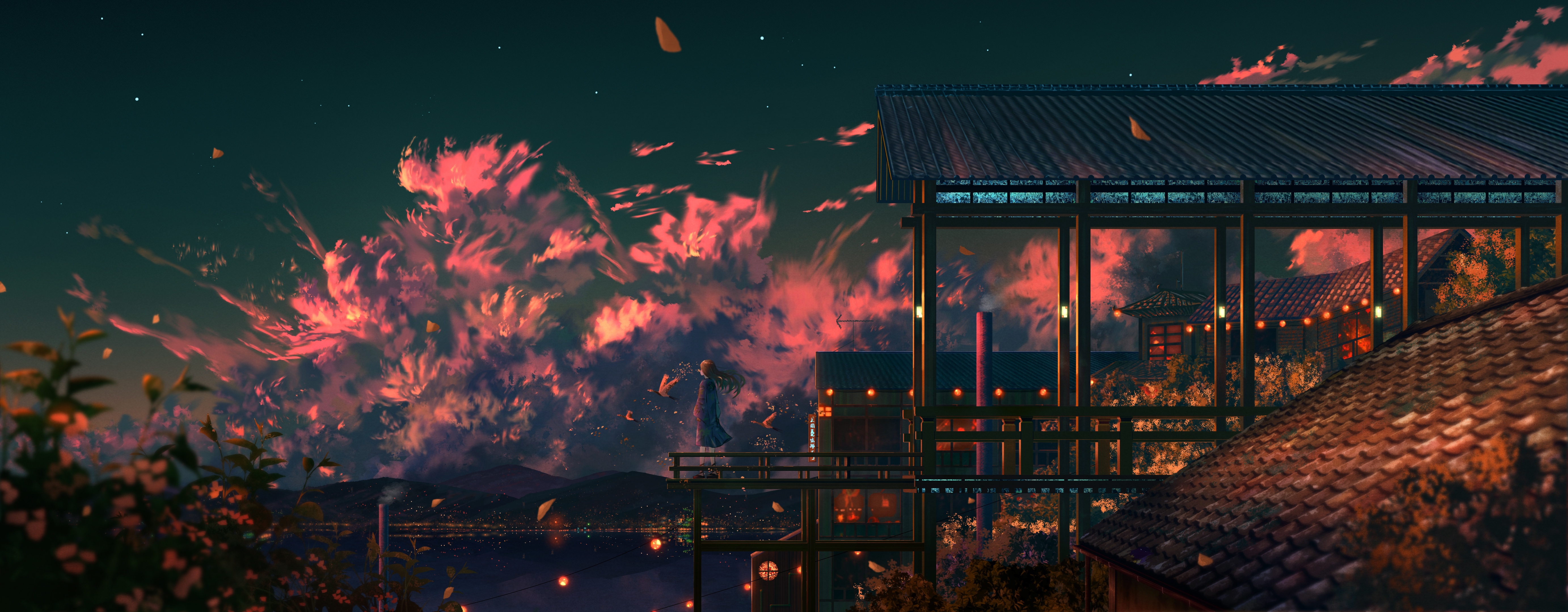 1360x768 Synthwave Night Sunset Anime Girl Laptop , Backgrounds, and HD  wallpaper | Pxfuel