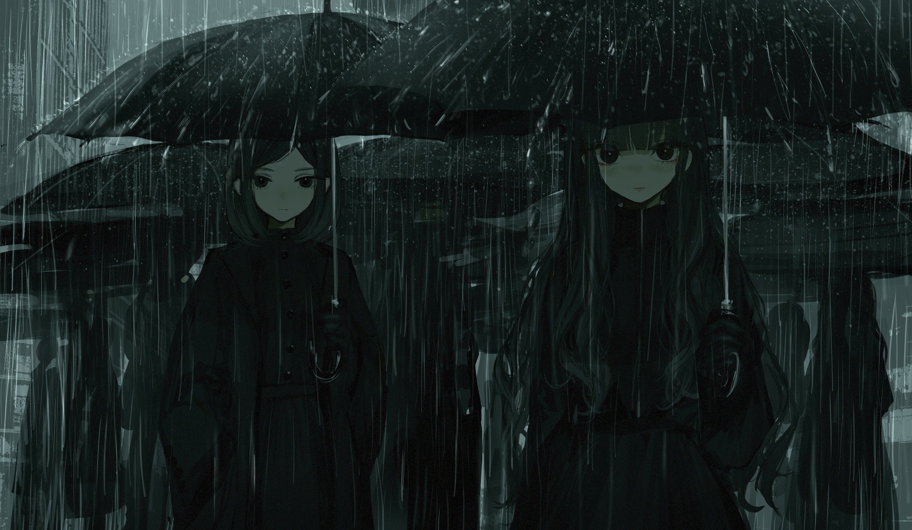 Аниме одиночество и дождь