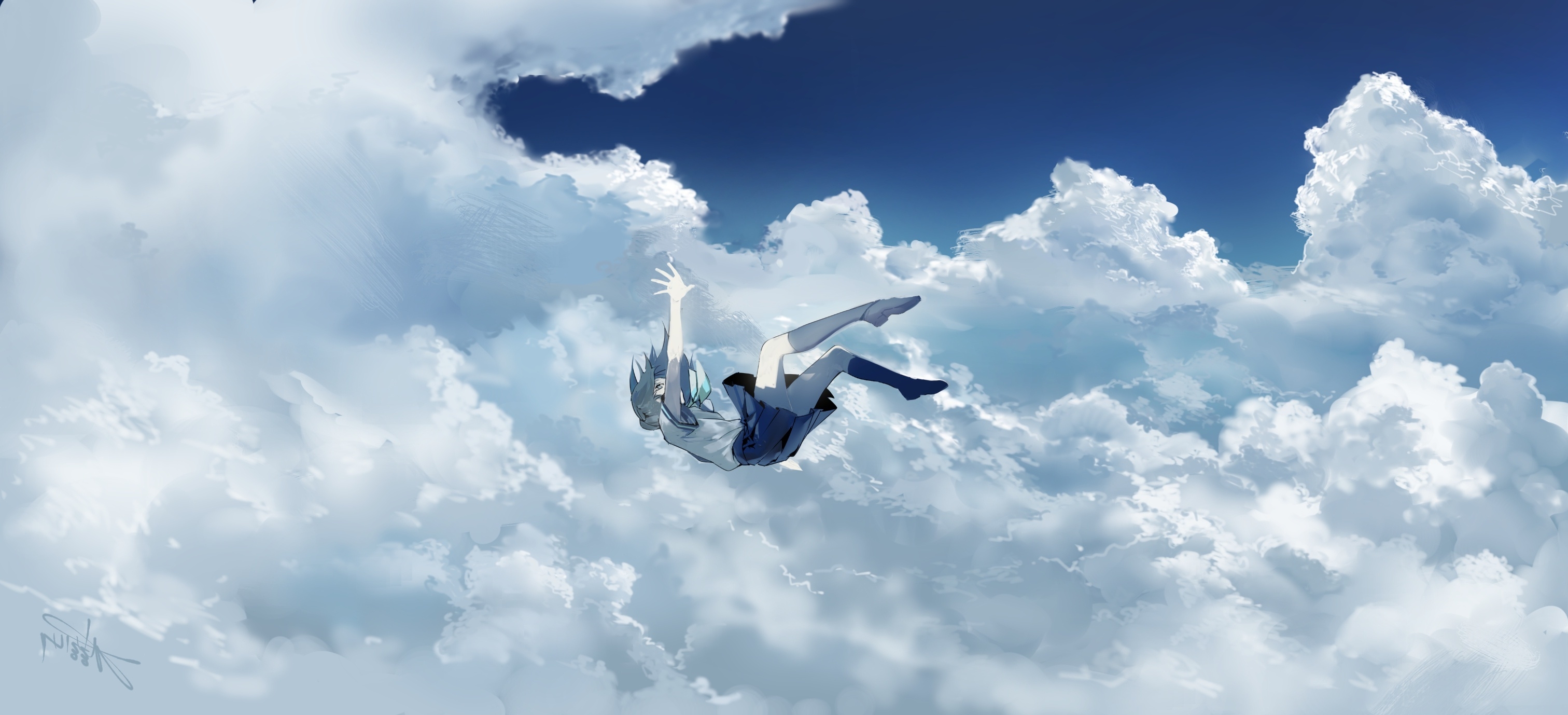 Летать в облаках. Человек падает с неба. Небо падает. Насмешка небес