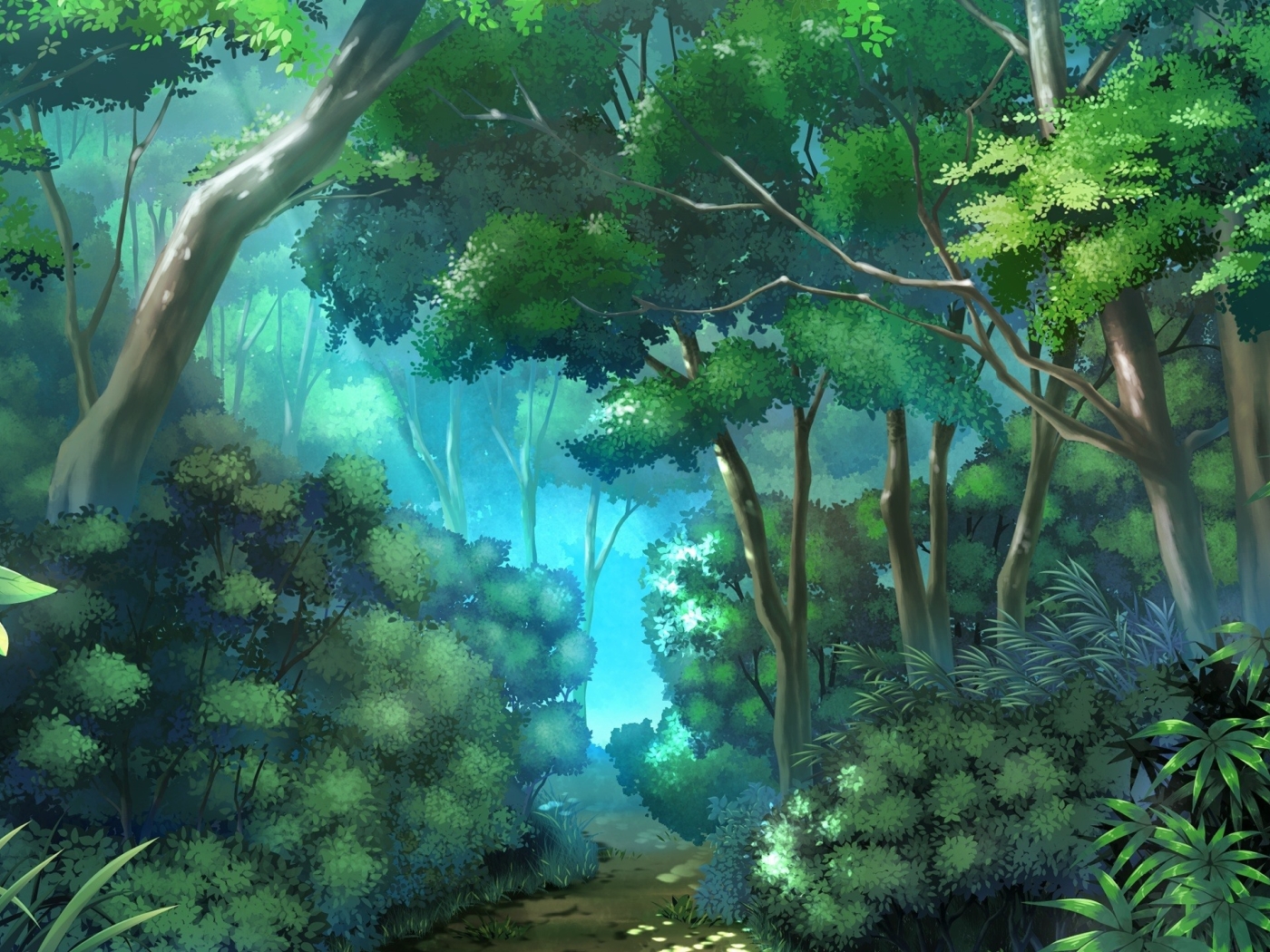 73+] Anime Forest Background