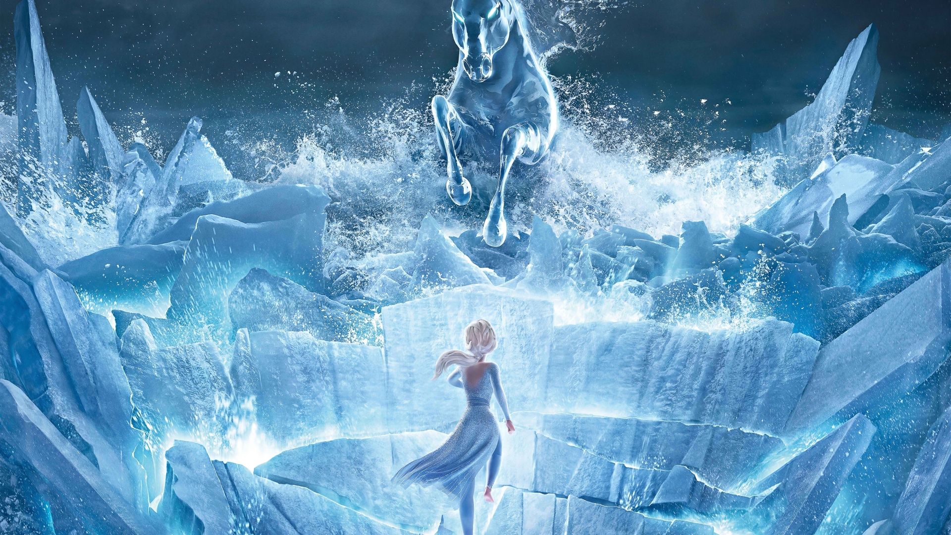 Wallpaper Animation, Elsa, Horse, Glaciers, Frozen 2 - Resolution ...
