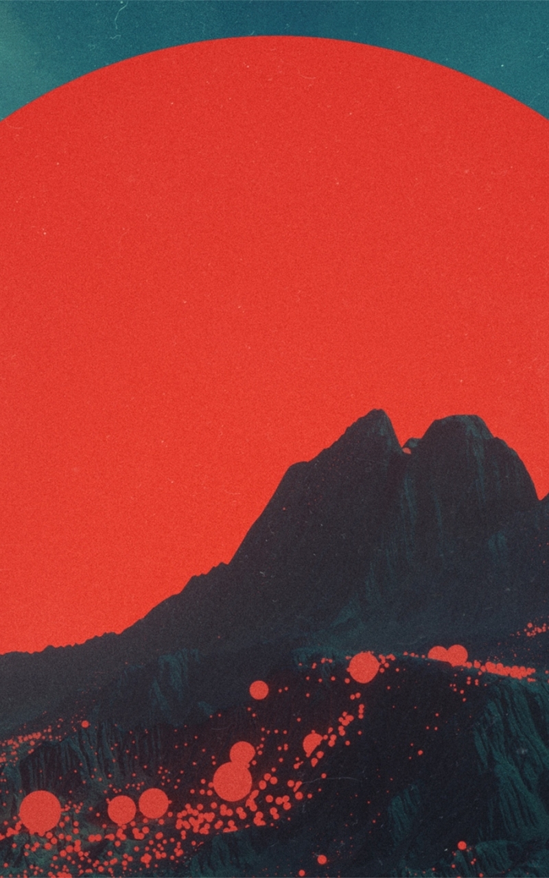 Wallpaper Mountain, Red Moon, Surface, Dawn - Resolution:2560x1440 - Wallpx