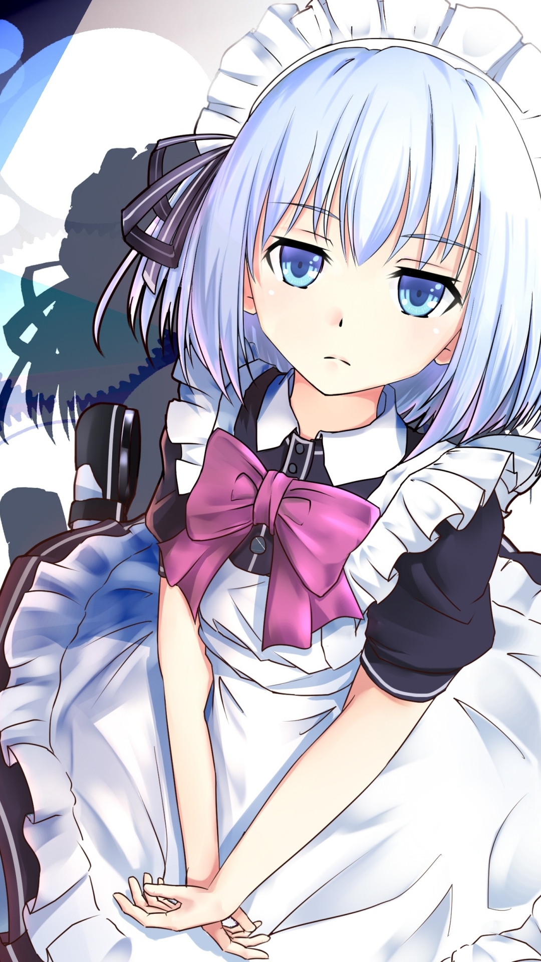 Wallpaper Tobiichi Origami Headband Maid Clothes Date A Live Top View Short Hair 