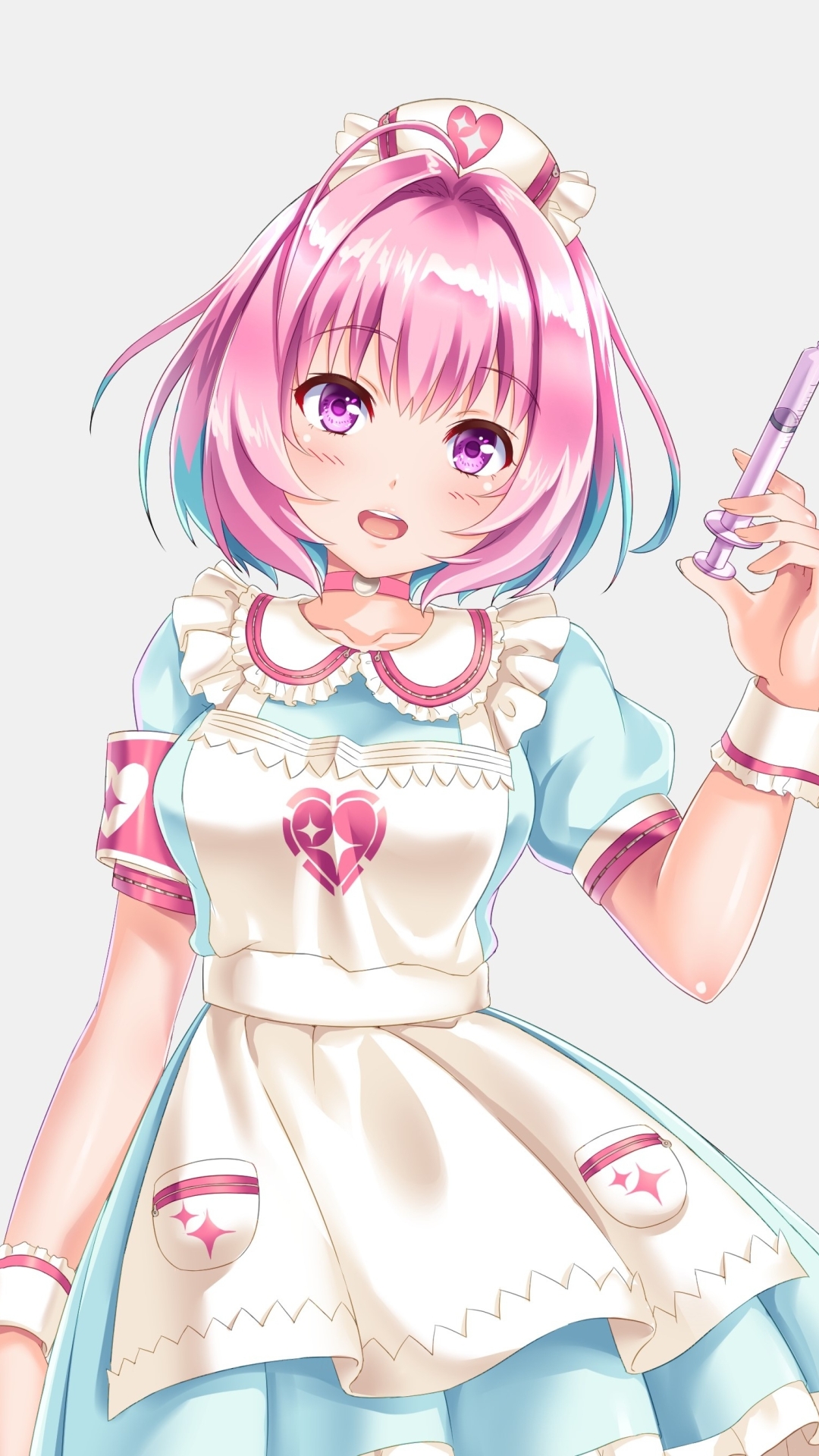 Wallpaper Nurse Outfit Pink Hair The Idolmaster Cinderella Girls Yumemi Riamu Resolution