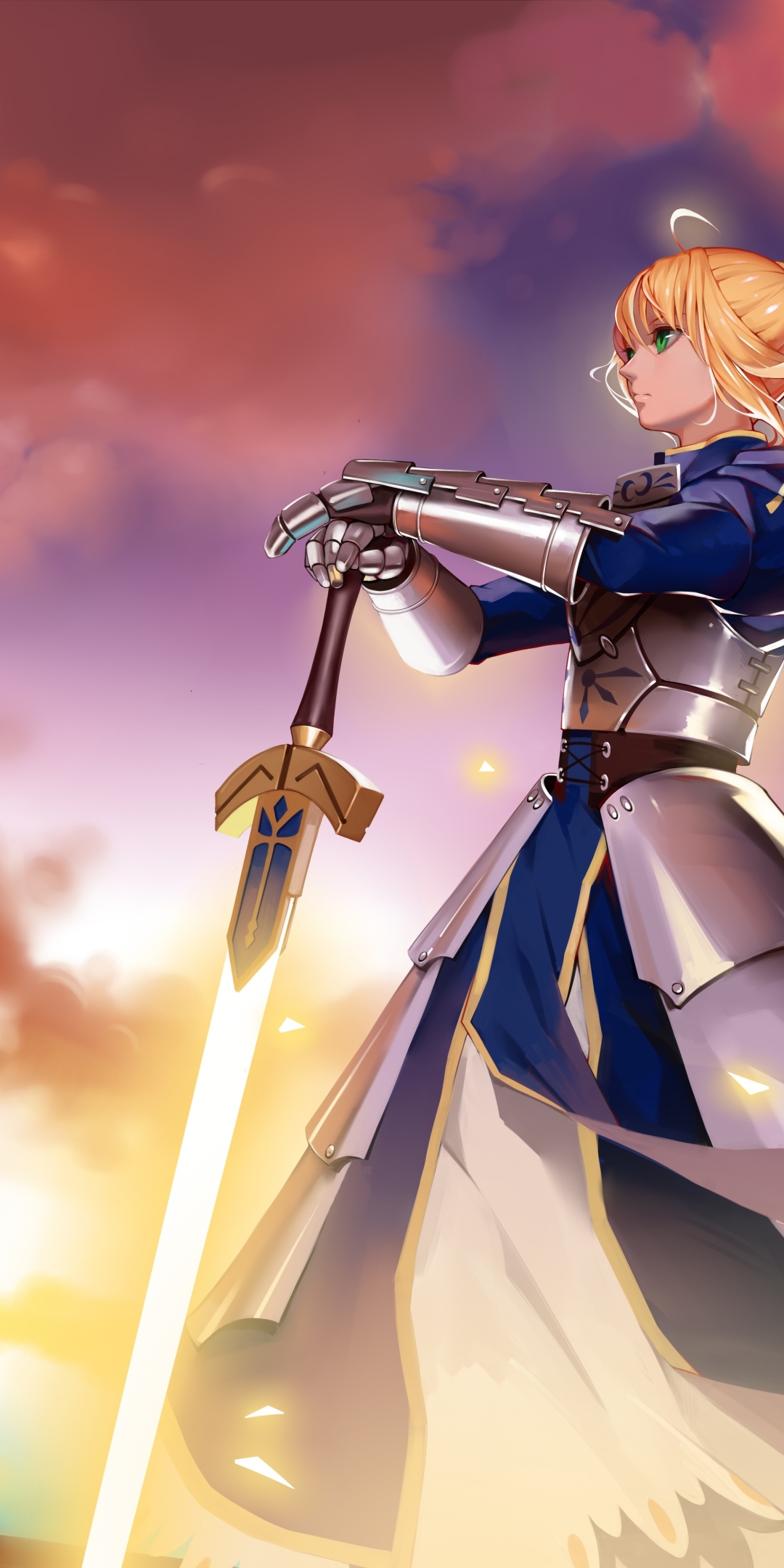 Wallpaper Sunset, Fate Stay Night, Saber, Armored, Fate Series ...