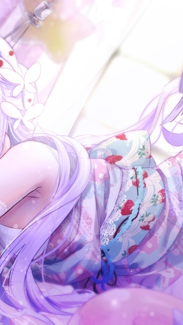 Anime, anime girl, drawing, game, girl, illustration, purple, uic wler, HD  phone wallpaper