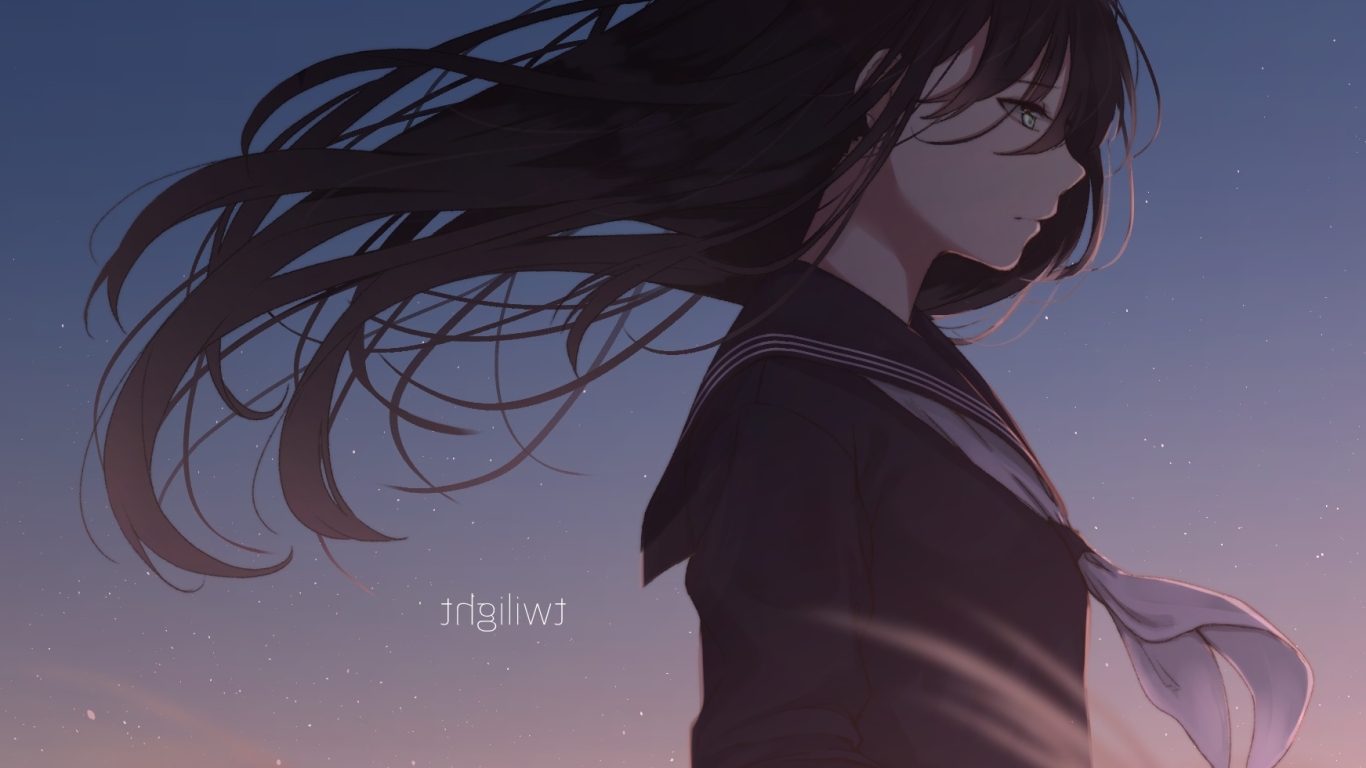 Anime girl profile HD wallpapers