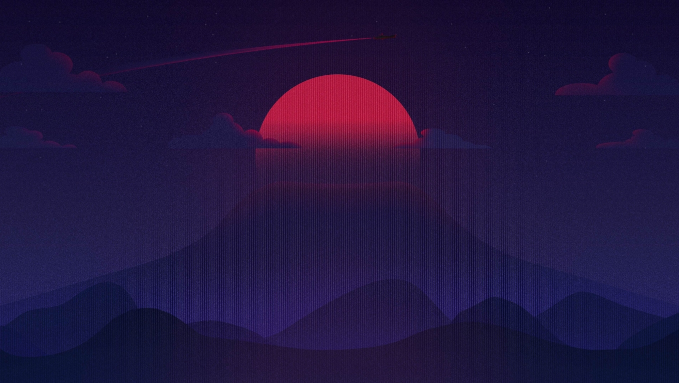 Wallpaper Mountain, Synthwave, Retrowave, Clouds - Resolution:3840x2160 ...