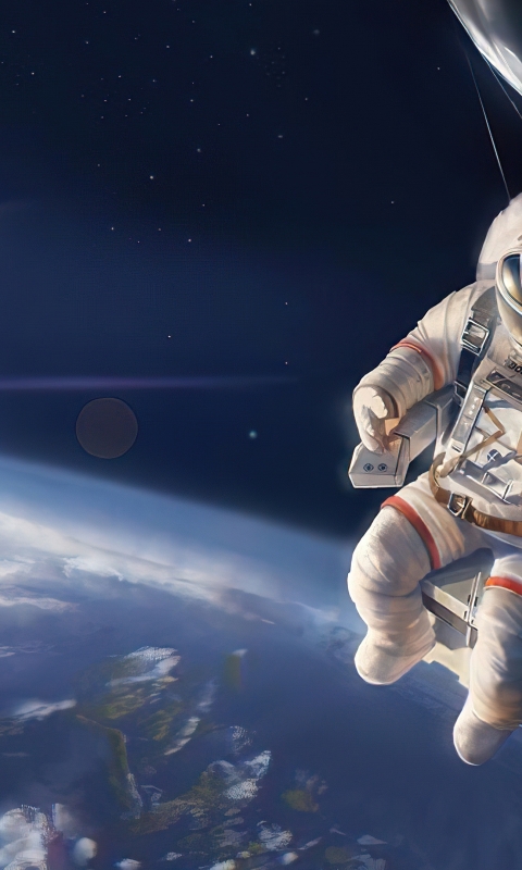 Wallpaper Artwork Floating Astronaut Spacesuit Earth Resolution3840x2160 Wallpx 5823