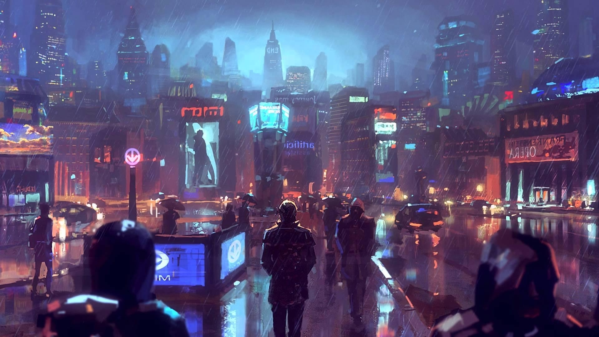 Sci Fi Cyberpunk City Ultra Mobile , Cyberpunk Cityscape HD phone wallpaper