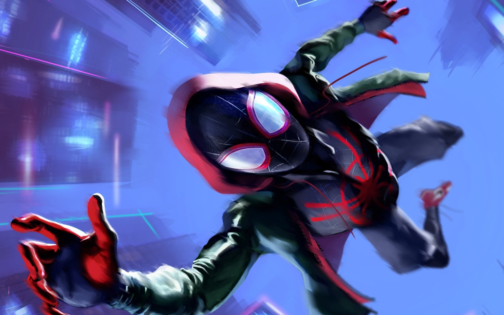 Wallpaper Miles Morales Spider Manː Into The Spider Verse Resolution