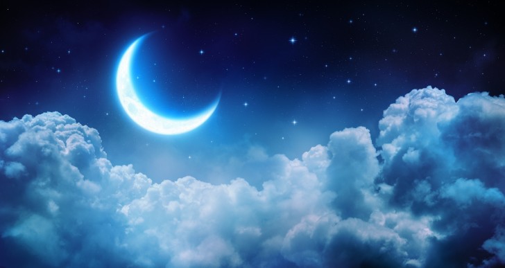 Wallpaper Clouds, Night, Crescent, Stars - Resolution:1920x1020 - Wallpx