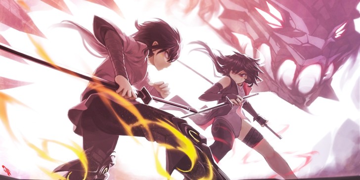 Wallpaper Fighting, Katana, Dragon, Fire, Anime Battle - Resolution ...