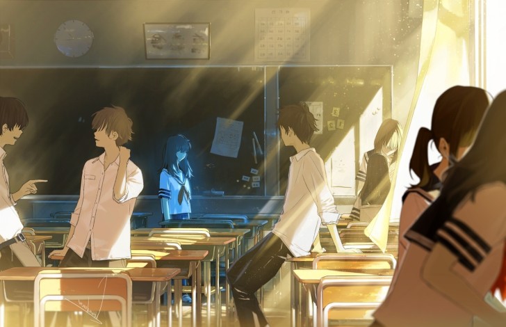 Wallpaper School Uniform, Ghost, Anime Boys, Sunlight, Classroom ...