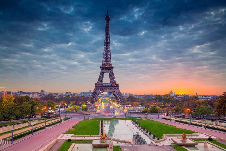 Wallpaper France, Scenic, Dark Clouds, Paris, Eiffel Tower - Resolution ...
