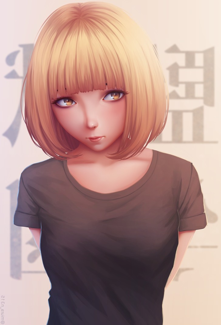 Wallpaper Midorikawa Hana, Semi Realistic, Blonde, Short Hair, Prison ...
