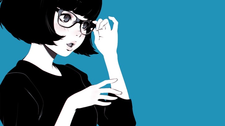 Wallpaper Semi Realistic, Anime Girl, Glasses, Short Hair - Resolution ...