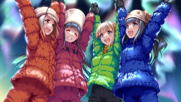 Sora yori mo Tooi Basho, anime girls, Tamaki Mari, Kobuchizawa Shirase,  Miyake Hinata