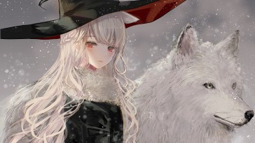 anime white wolf wallpaper